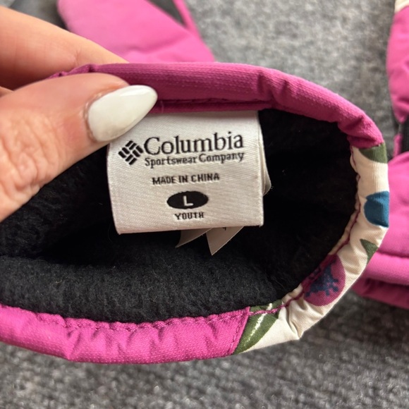 COLUMBIA Girls Pink Core II Mitten Winter Snow Mitten size: Youth Large - Picture 4 of 7